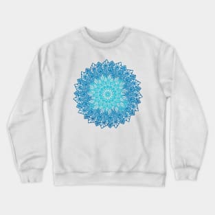 Blue Digital Mandala Crewneck Sweatshirt